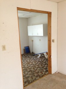 Looking into the laundry from the kitchen.