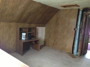 The attic space is a tad bit scary currently, mostly due to crappy, falling-in paneling.