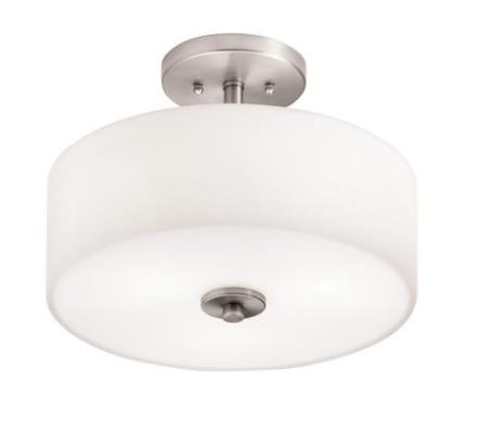 The downstairs bath overhead light.